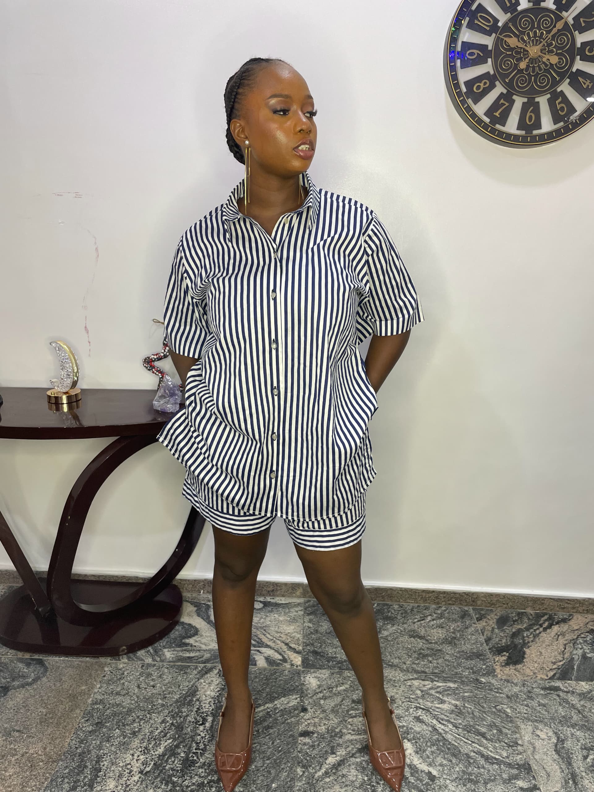 PHOTO-2025-04-23-16-30-26 Striped Shirt and Short - Image 1