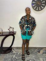 Ankara Shirt and Linen Short