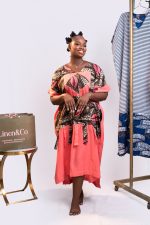 Linen × Ankara Patched Bubu (Long) - Image 2